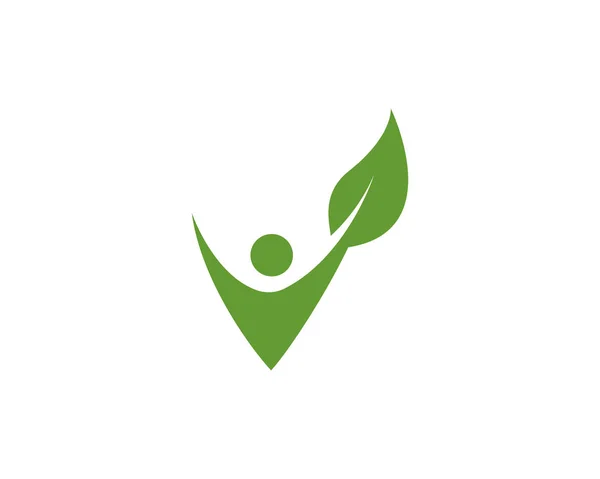 Fun people healthy logo vector icon illustration — Stock Vector