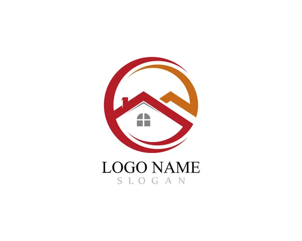 Inmobiliaria, Propiedad y Construcción Diseño de Logo para empresas — Vector de stock