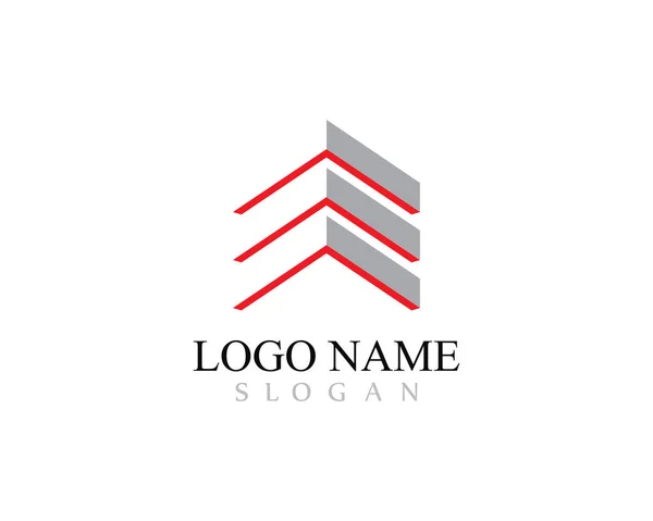 İş için gayrimenkul, Emlak ve inşaat Logo Tasarım — Stok Vektör
