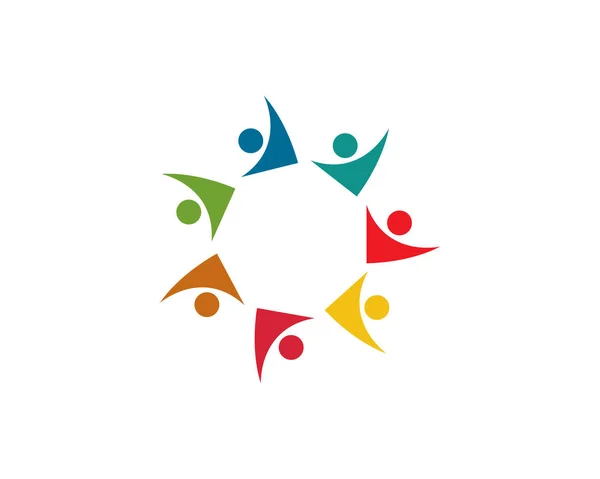 Ομαδική εργασία πρότυπο λογότυπο διάνυσμα εικονίδιο εικόνα — Διανυσματικό Αρχείο