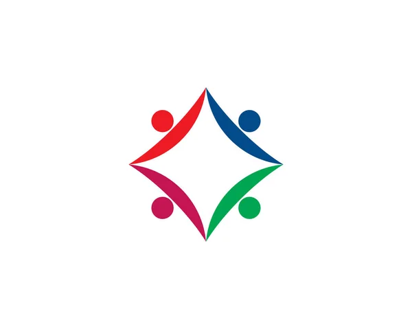 Векторная иконка логотипа коллективной работы — стоковый вектор