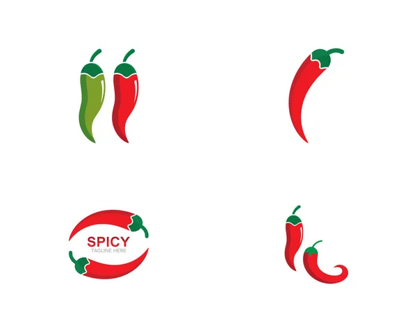 Chili Logo Vorlage Vektor Symbol Illustration — Stockvektor