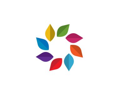 Güzellik vector Colorful çiçekler tasarım logosu şablon simgesi