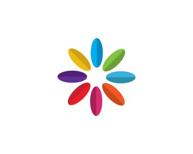 Güzellik vector Colorful çiçekler tasarım logosu şablon simgesi