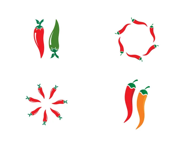 Chili logo template vector icon illustration — Stock Vector