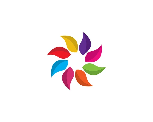 Краса Векторні кольорові квіти дизайн логотип значок шаблону — стоковий вектор