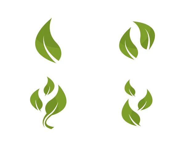 Logos of green leaf ecology nature element vector — Stock Vector