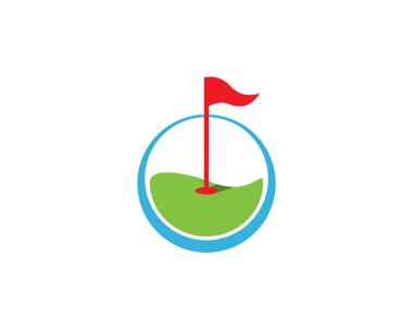 Golf logo şablon vektör illüstrasyon simgesi