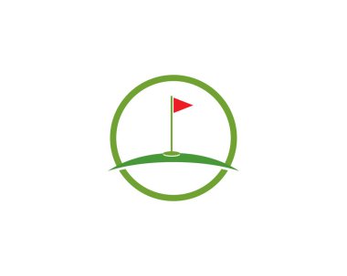 Golf logo şablon vektör illüstrasyon simgesi