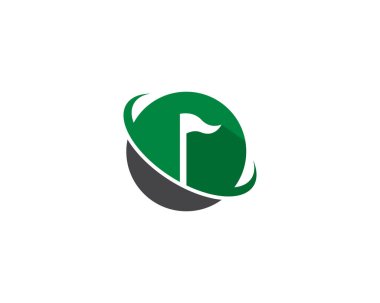 Golf logo şablon vektör illüstrasyon simgesi