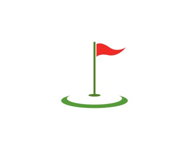 Golf logo şablon vektör illüstrasyon simgesi