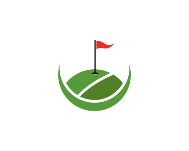 Golf logo şablon vektör illüstrasyon simgesi