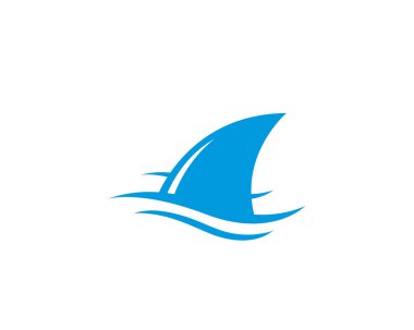 Shark Fin logo şablon vektör simge illüstrasyon