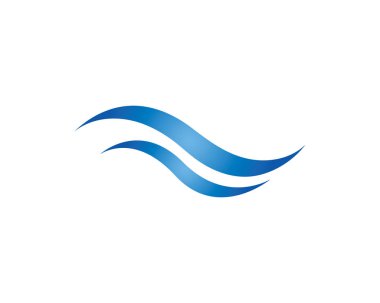 Su Dalgası sembolü ve simge logo şablonu