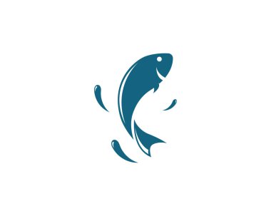 Balık logo şablonu.