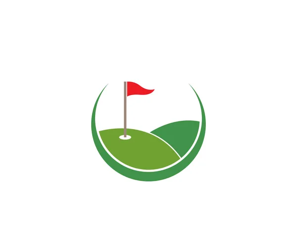 Шаблон логотипу гольфу Векторна ілюстрація піктограма — стоковий вектор