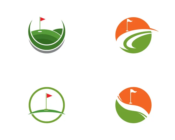 Golf logo ikona ilustracja szablon wektor — Wektor stockowy