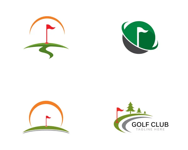 Golf Logo Vorlage Vektor Illustration Symbol — Stockvektor