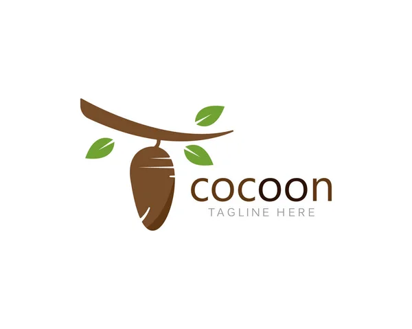 Cocoon logo şablon vektör simge illüstrasyon — Stok Vektör