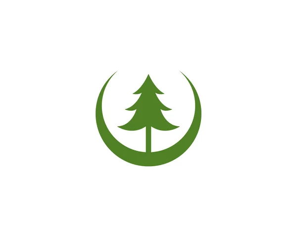 Illustration vectorielle d'icône de modèle de logo d'arbre de cèdre — Image vectorielle
