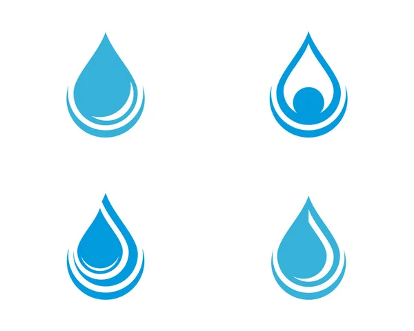 Satz abstrakter Wassertropfen-Symbole — Stockvektor