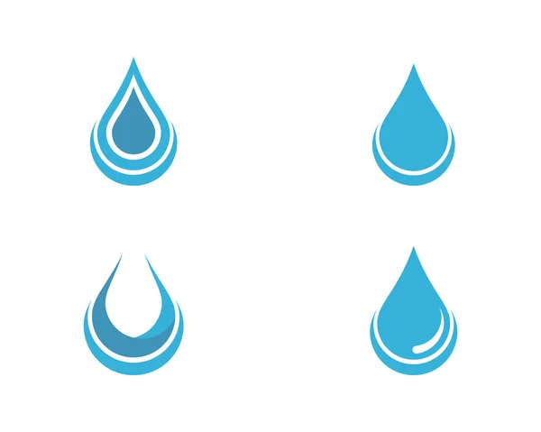 Satz abstrakter Wassertropfen-Symbole — Stockvektor