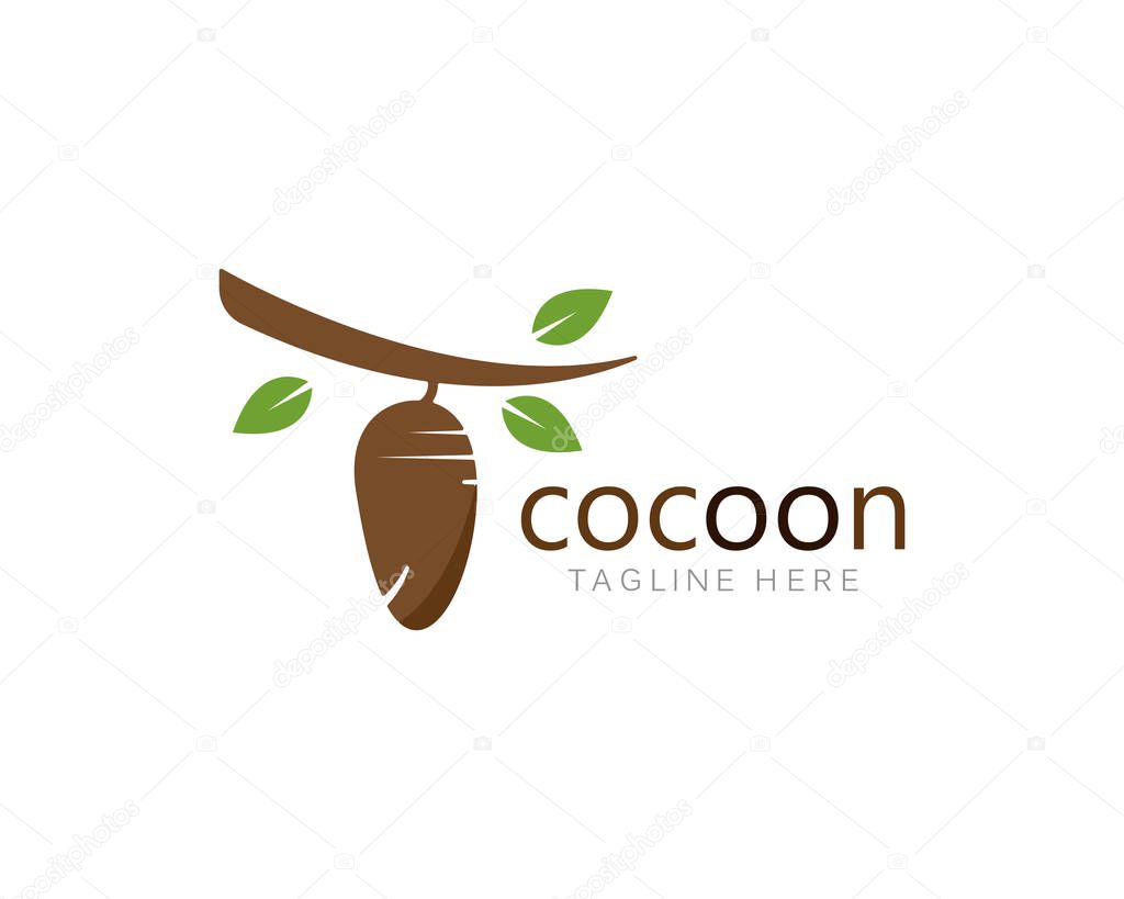 Cocoon logo template vector icon illustration