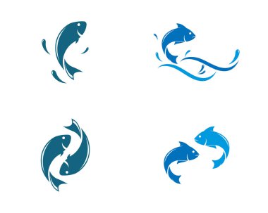Balık logo şablonu.