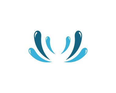 Su Splash Logo vektör simge illüstrasyon
