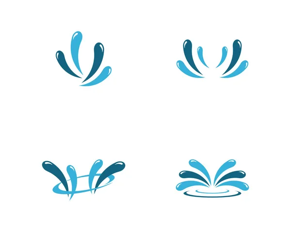 Agua salpicadura logo vector icono ilustración — Archivo Imágenes Vectoriales