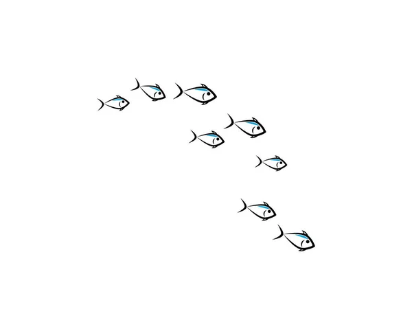 Set von abstrakten Fisch Hintergrund Vorlage Vektor Illustration — Stockvektor
