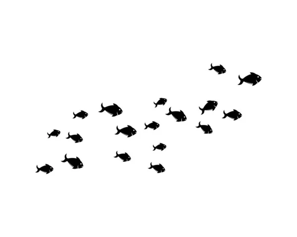 Conjunto de peces abstractos plantilla de fondo vector ilustración — Vector de stock