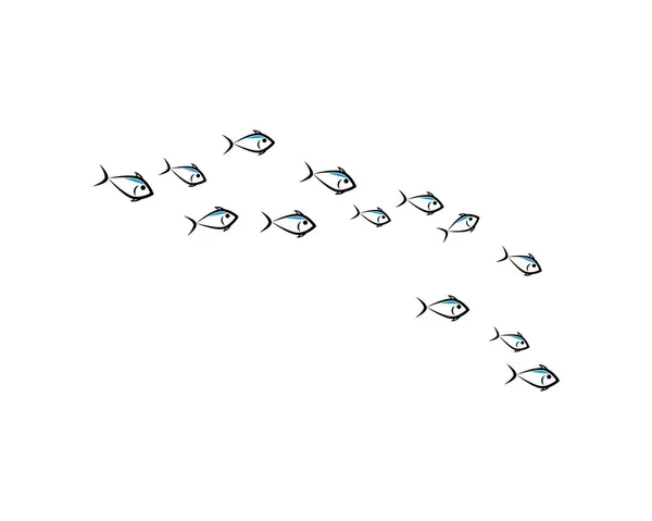 抽象的な魚の背景テンプレートベクトルイラストのセット — ストックベクタ