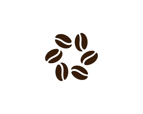 Vecteur café grains modèle vectoriel icône illustration — Image vectorielle