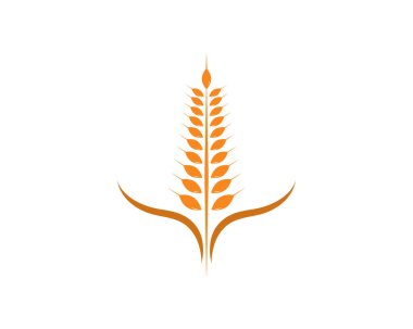 Tarım Buğdayı Logo Şablonu vektör simgesi