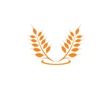 Tarım Buğdayı Logo Şablonu vektör simgesi