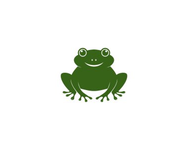 Kurbağa Logo şablonu vektör simge tasarlamak