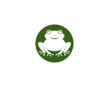 Kurbağa Logo şablonu vektör simge tasarlamak
