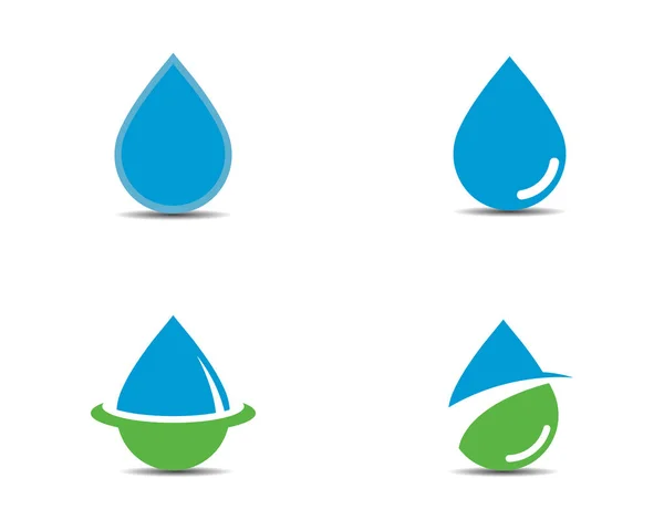 Set of abstract water drops symbols — Stock Vector