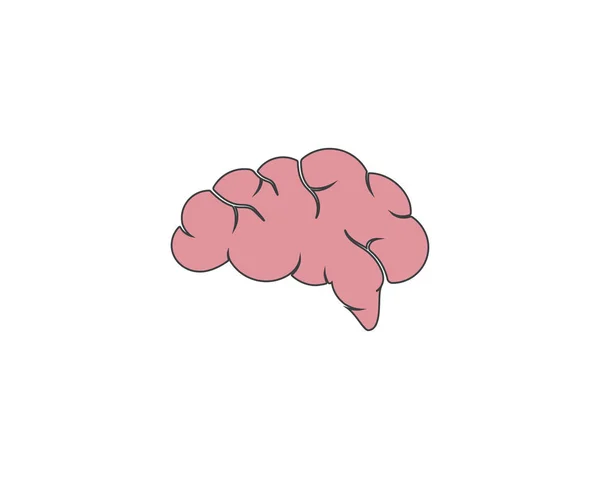 Brain logo mall vektor ikon Illustration — Stock vektor