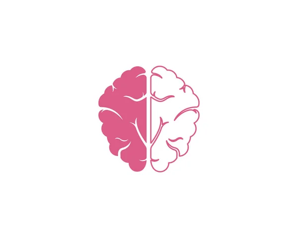 Beyin logo şablon vektör simge illüstrasyon — Stok Vektör