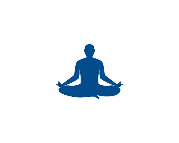 Значок вектора логотипа медитации йоги — стоковый вектор