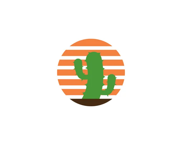 Illustration vectorielle d'icône de modèle de logo Cactus — Image vectorielle