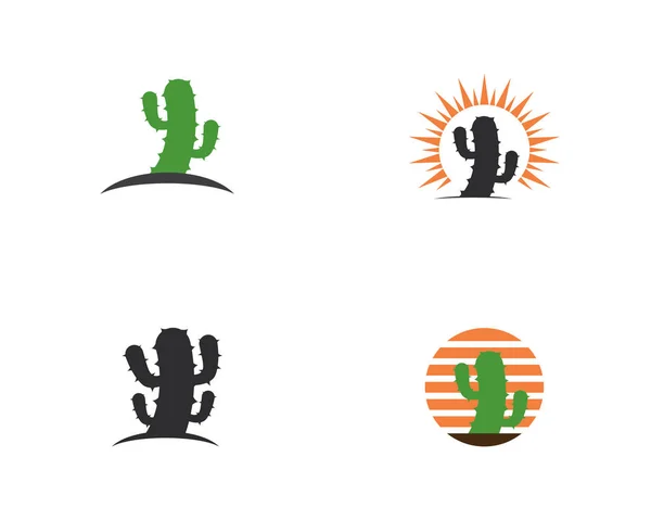 Cactus logo şablon vektör simge illüstrasyon — Stok Vektör