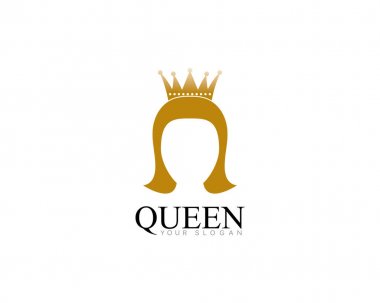 altın güzellik kraliçesi taç şablon vektör illsutration
