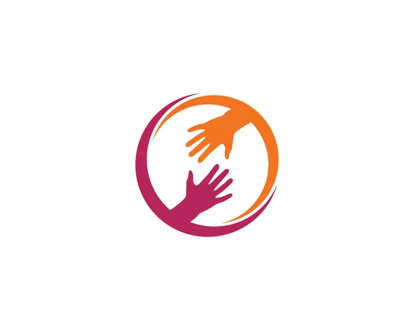 Hand Care Logo Mall vektor ikon — Stock vektor
