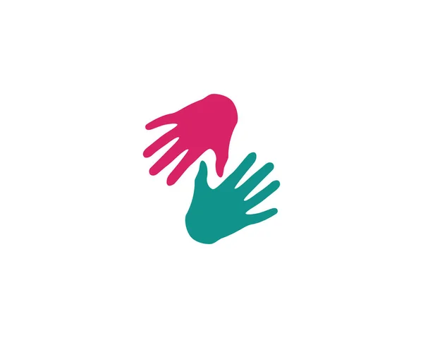 HandCare Logo Template vetor ícone —  Vetores de Stock