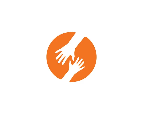 HandCare Logo Template vetor ícone — Vetor de Stock