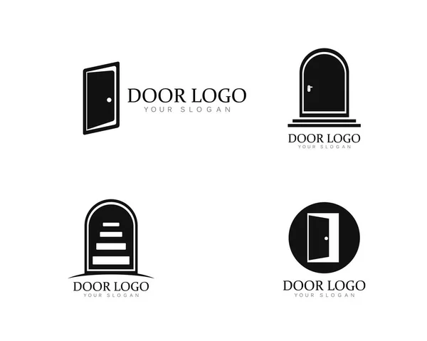 Zestaw drzwi szablon logo wektor ikona ilustracja — Wektor stockowy