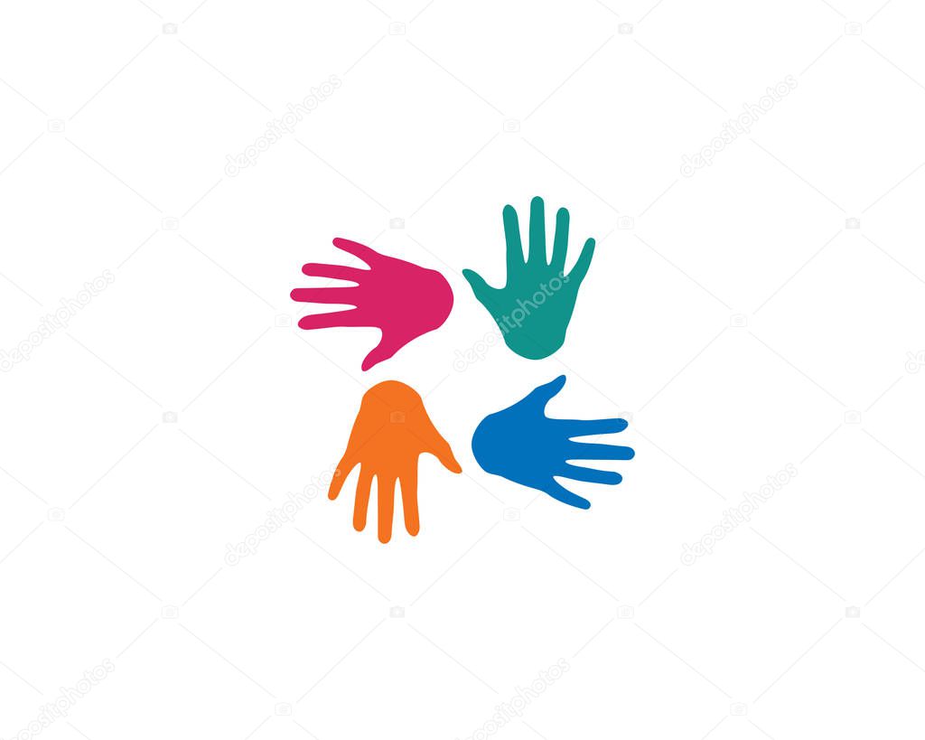 Hand Care Logo Template vector icon